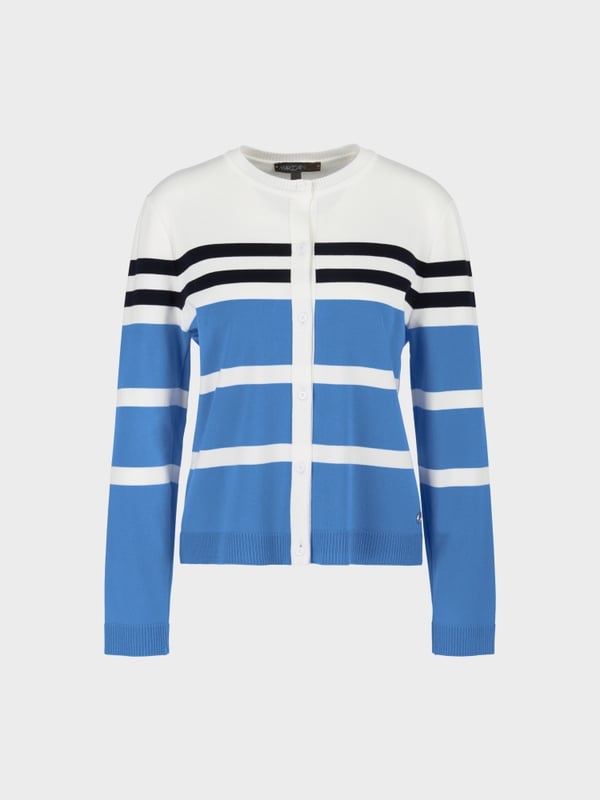 Marc Cain Gestreifter "Rethink Together" Cardigan Outlet