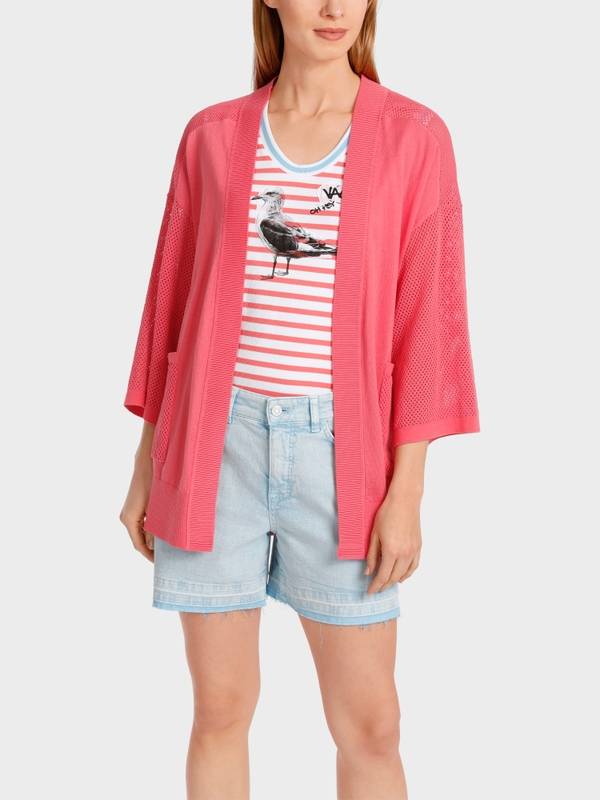 Marc Cain Cardigan mit Lochinsert Kostenloser Versand