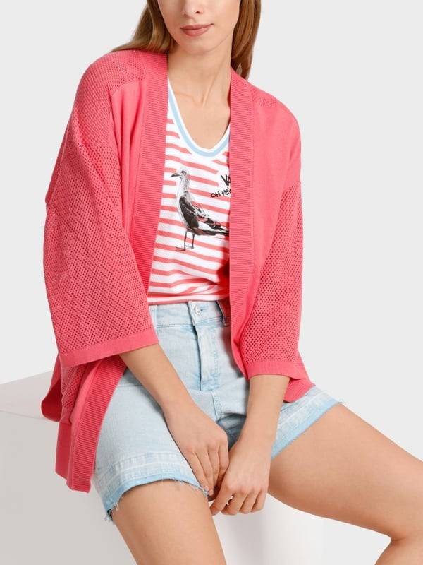 Marc Cain Cardigan mit Lochinsert Kostenloser Versand