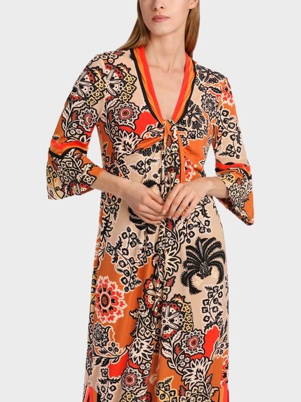 Marc Cain Midilanges Kleid im Seventies Style Super Sparpreis
