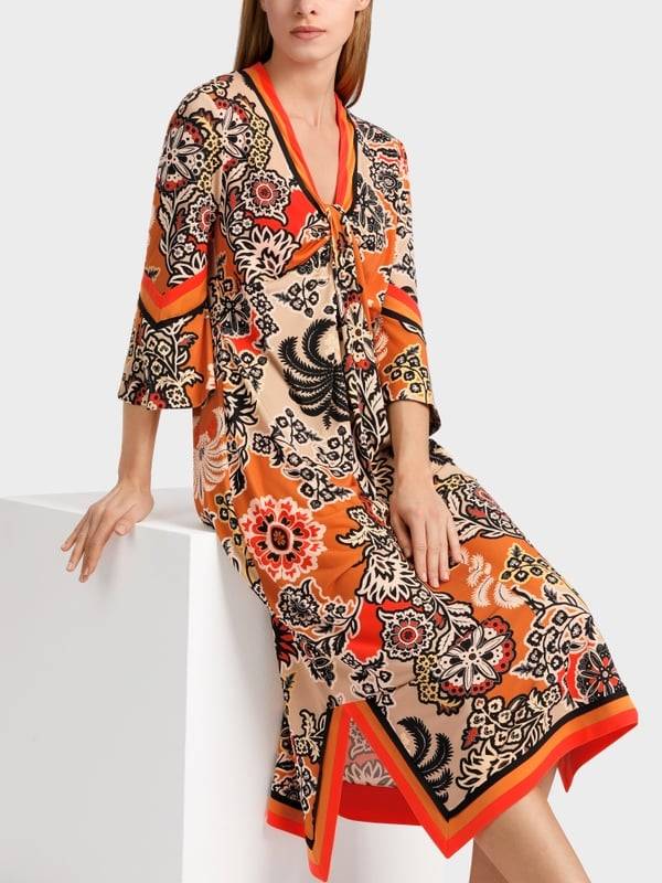 Marc Cain Midilanges Kleid im Seventies Style Super Sparpreis