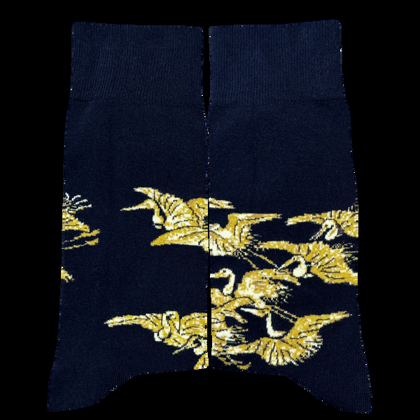 Musearta Embroidered Fukusa - Goldene Kraniche im Angebot