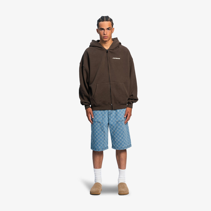 Pequs Plágia Chest Logo Zip Hoodie Neueste Stile