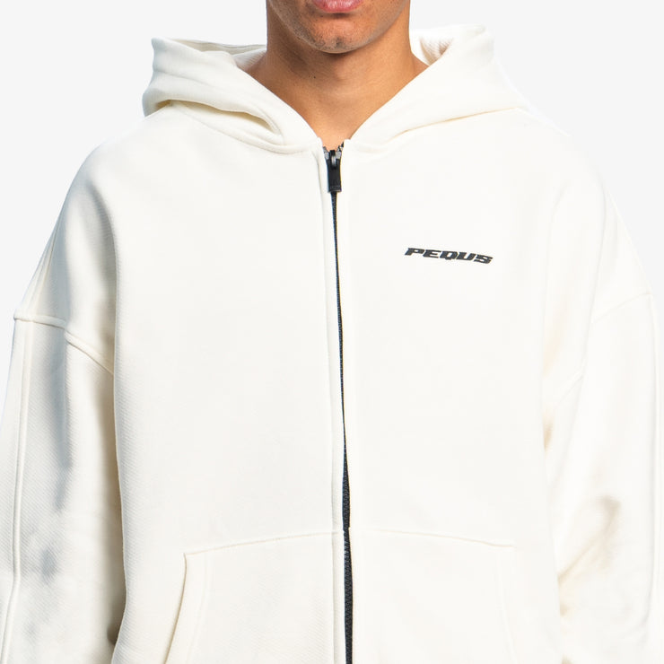 Pequs Plágia Chest Logo Zip Hoodie Letzte 2 Tage