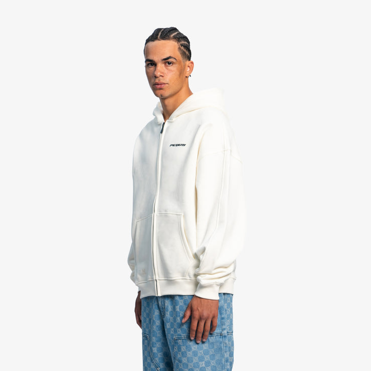 Pequs Plágia Chest Logo Zip Hoodie Letzte 2 Tage