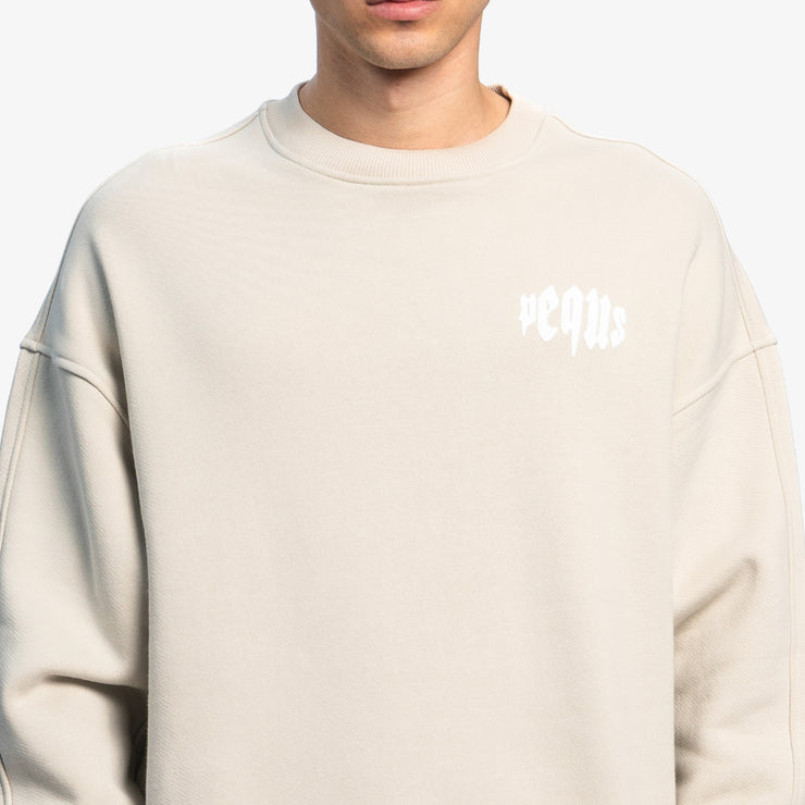 Pequs Mythic Chest Logo Sweater Letzter Tag