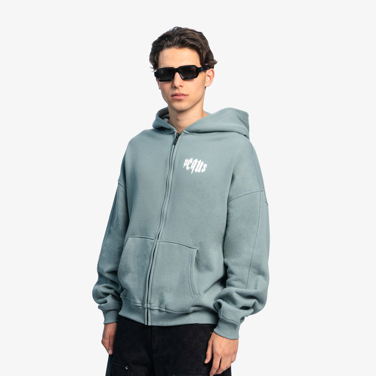 Pequs Mythic Chest Logo Zip Hoodie Sonderangebot der Fabrik