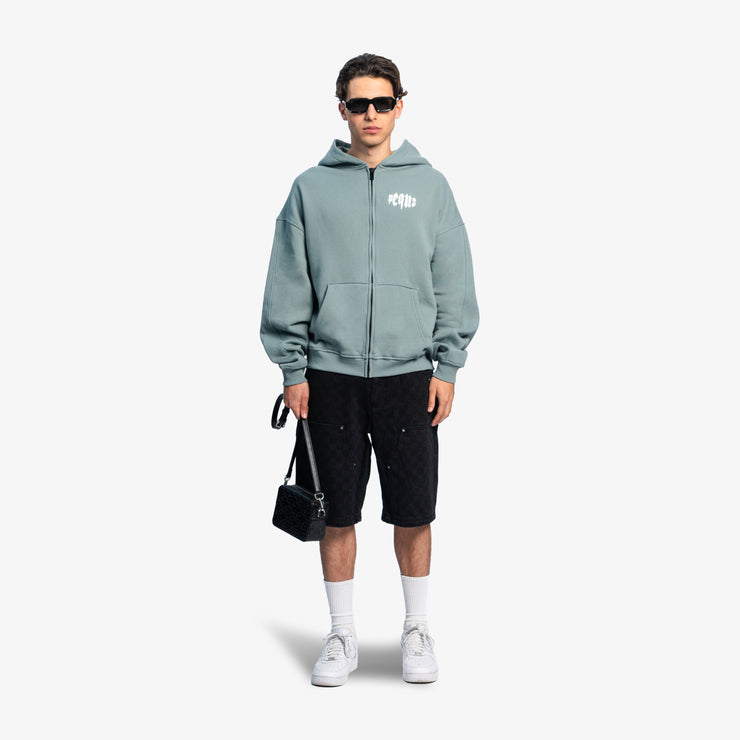 Pequs Mythic Chest Logo Zip Hoodie Sonderangebot der Fabrik