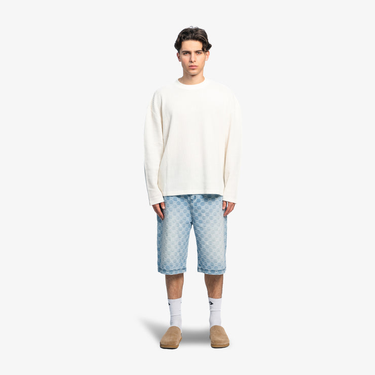 Pequs Aether Monogram Denim Jorts Online