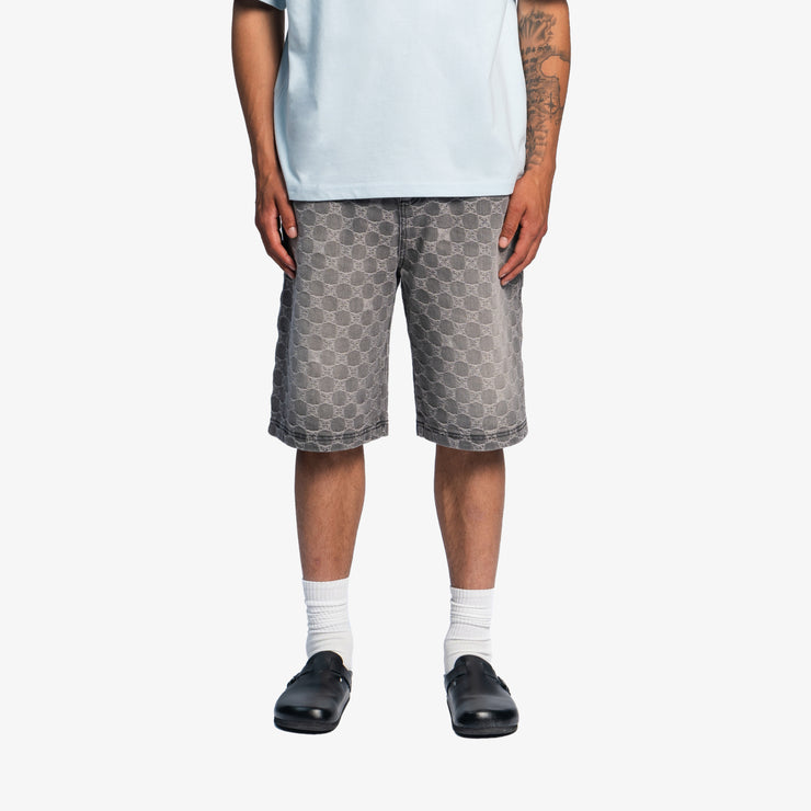 Pequs Aether Monogram Denim Jorts Outlet