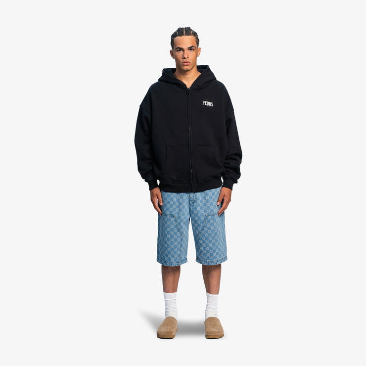 Pequs Chest Logo Zip Hoodie Letzte 3 Tage