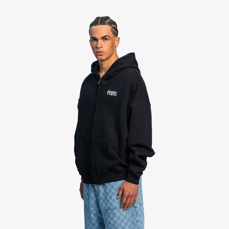 Pequs Chest Logo Zip Hoodie Letzte 3 Tage