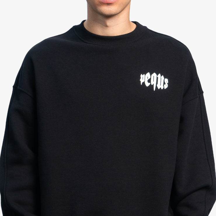 Pequs Mythic Chest Logo Sweater Letzter Tag