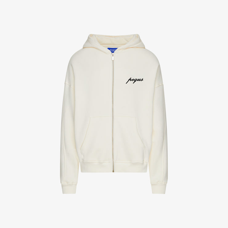 Pequs Scripted Chest Logo Zip Hoodie 2025
