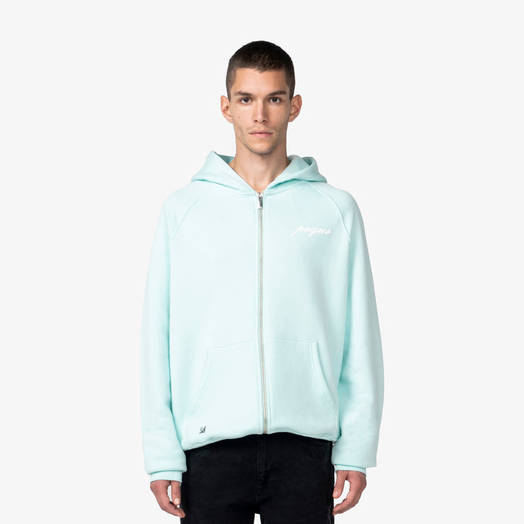 Pequs Scripted Chest Logo Zip Hoodie Online