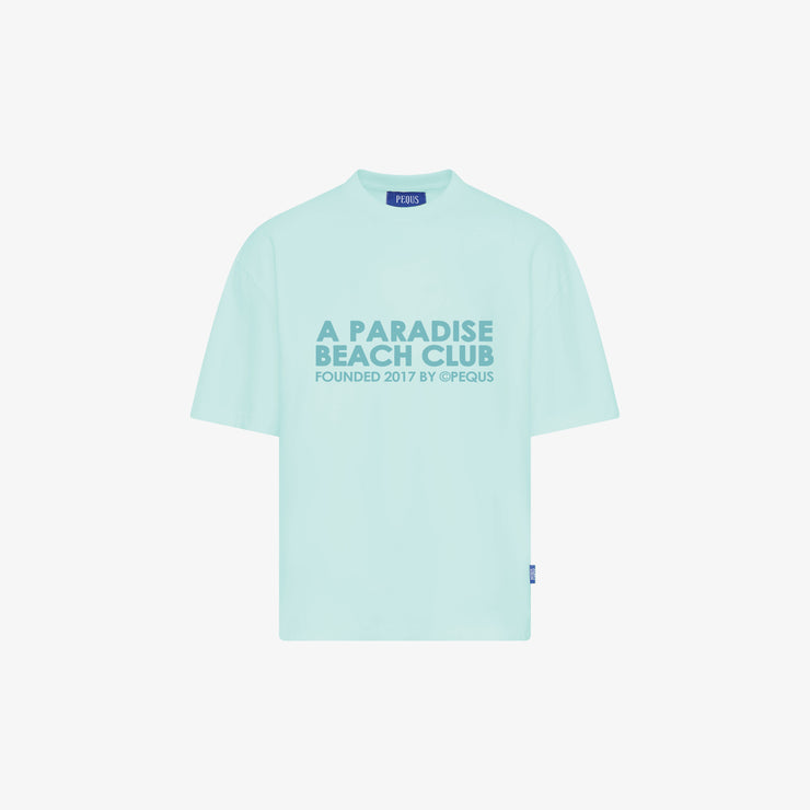 Pequs A Paradise Beach Club Front Logo T-Shirt Schlussverkauf