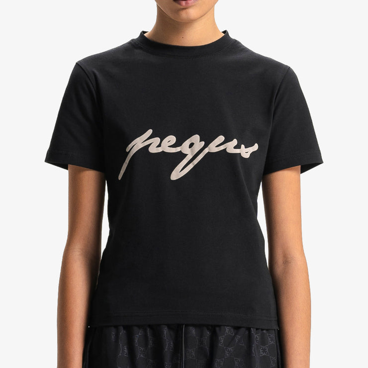 Pequs Fitted Ink Logo T-Shirt Neueste Mode