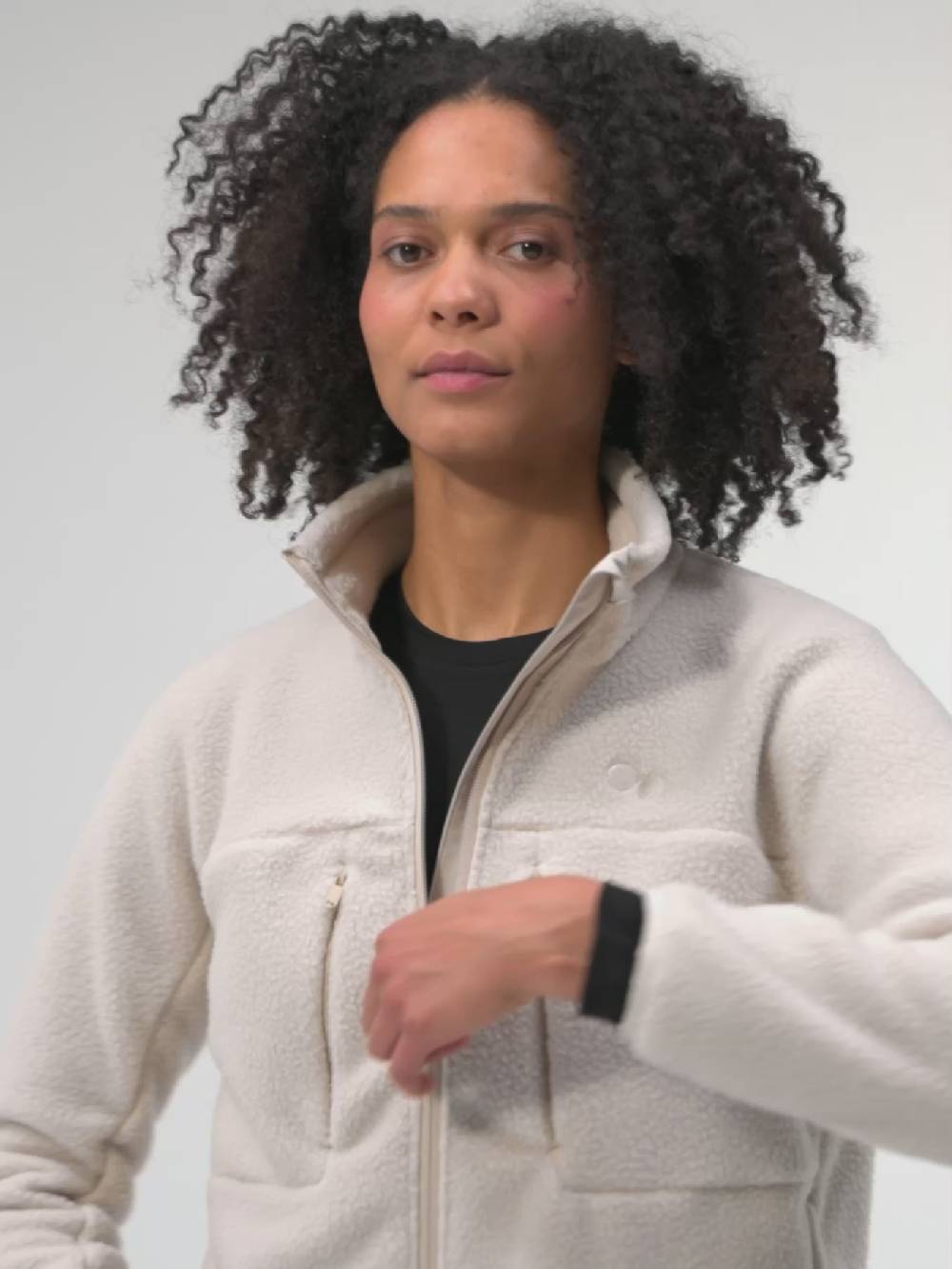 ﻿Pinqponq Fleece Jacket - Cliff Beige (Female) Heißer Verkauf