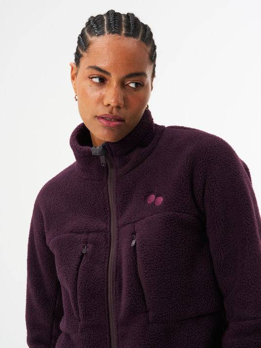 Pinqponq Fleece Jacket - Midnight Plum (Female) Begrenzte Freigabe