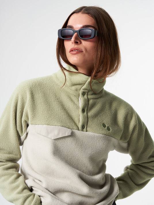 Pinqponq Fleece Pullover - Tune Olive (Unisex) Zeitbegrenzte Promotion