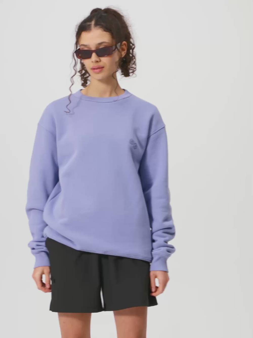 Pinqponq Sweatshirt Cotton - Pool Blue (Unisex) 50% Rabatt für begrenzte Zeit