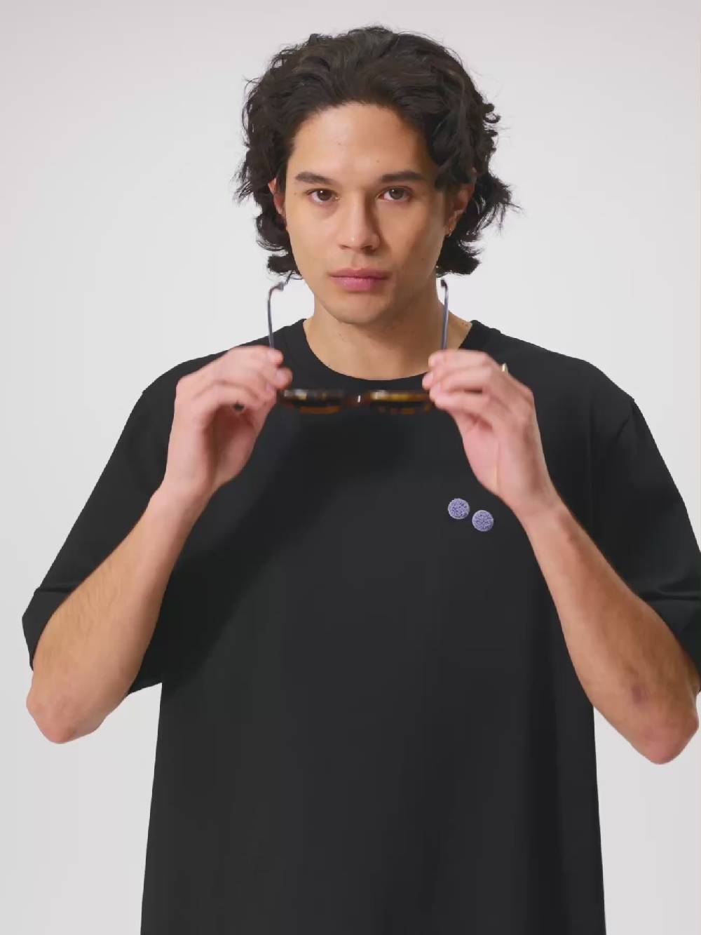 Pinqponq T-Shirt Cotton - Black Frottee Pool (Male) Rabatte dieses Monats