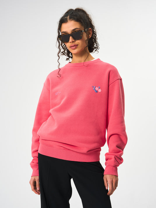 Pinqponq Sweatshirt Cotton - Watermelon Pink (Unisex) Outlet