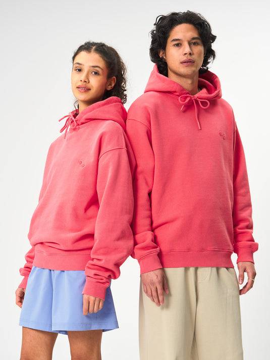 Pinqponq Hoodie Cotton - Watermelon Pink (Unisex) Verkauf