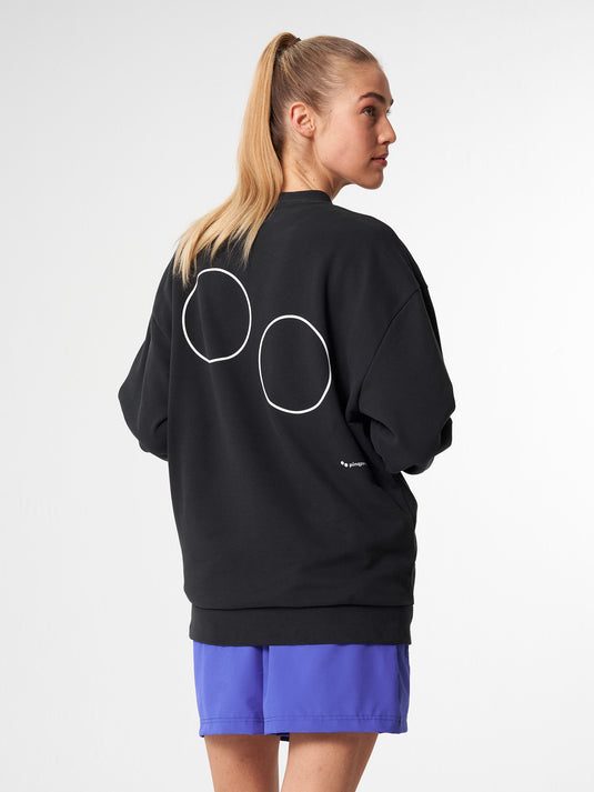 Pinqponq Sweatshirt - Circles Peat Black (Unisex) Hotsell