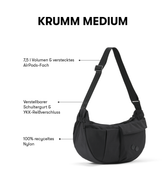 Pinqponq Krumm Medium - Crinkle Black Versandkostenfrei