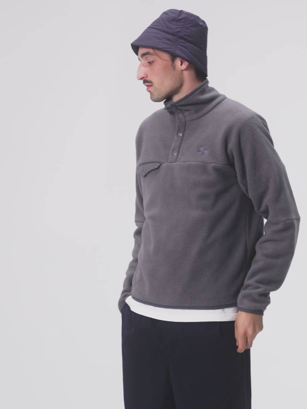 Pinqponq Fleece Pullover - Graphite Grey (Unisex) Jubiläumsangebot