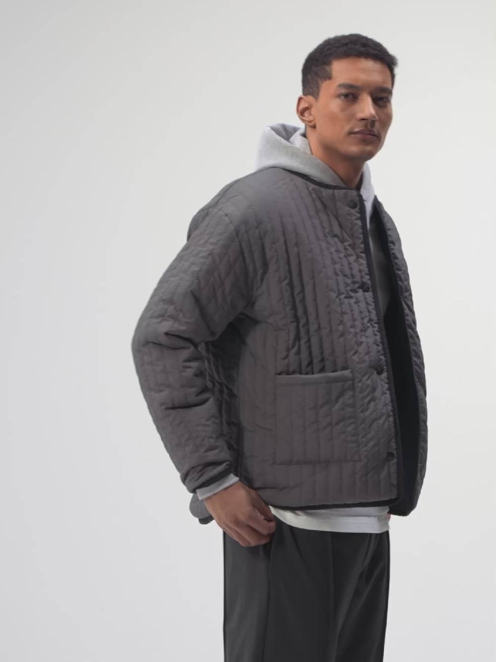 Pinqponq Reversible Jacket - Tune Black (Unisex) Zeitlich begrenztes Angebot