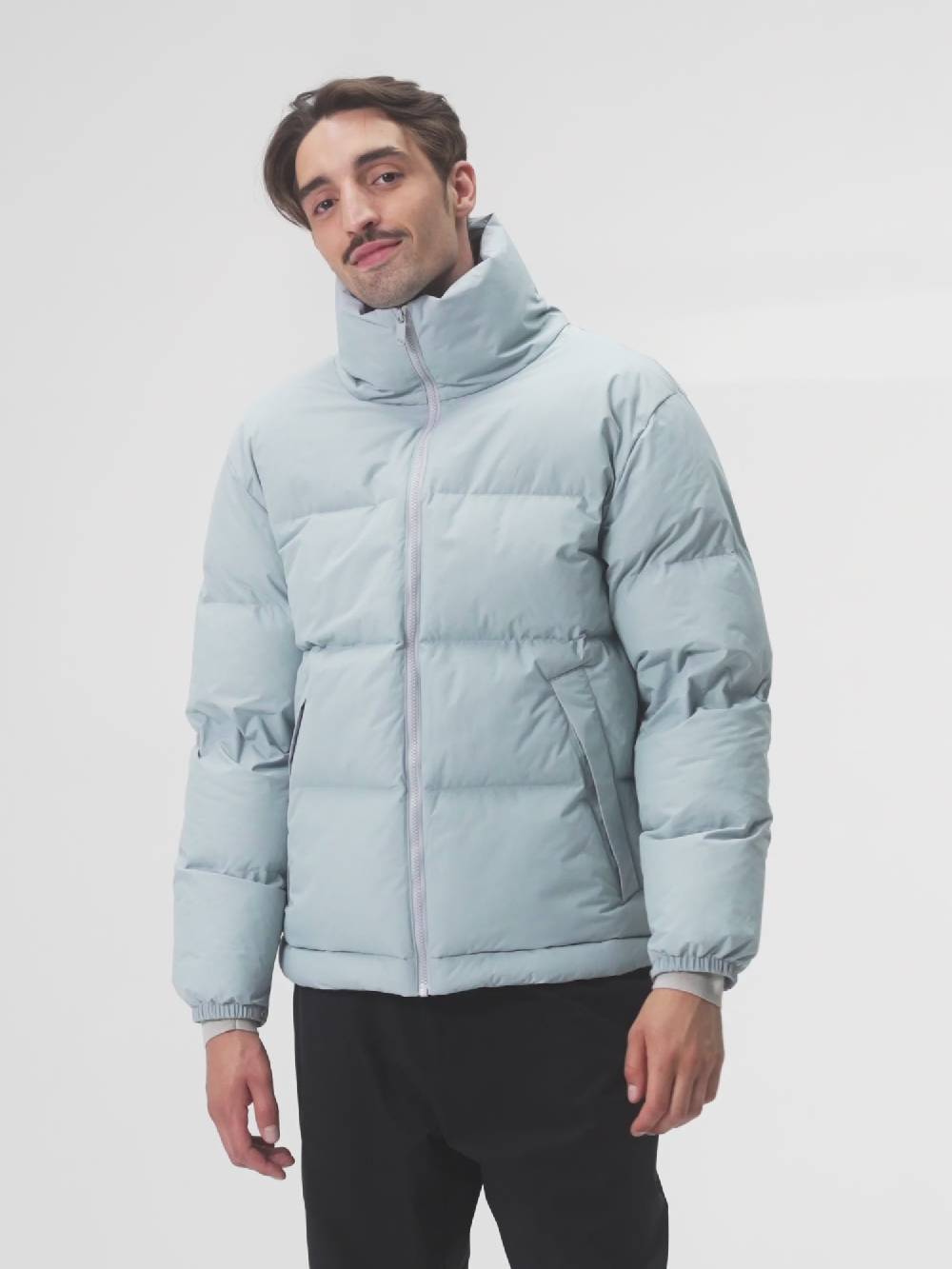Pinqponq Puffer Jacket - Iced Grey (Unisex) Blitzangebot