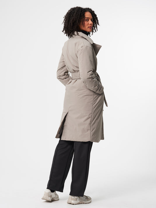 Pinqponq Padded Trench Coat - Cement Taupe (Unisex) Tiefpreis