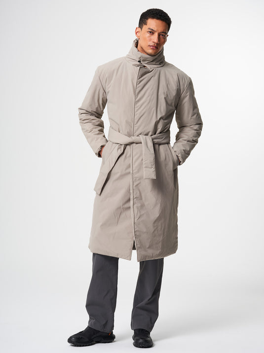 Pinqponq Padded Trench Coat - Cement Taupe (Unisex) Tiefpreis
