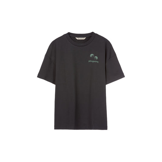 Pinqponq T-Shirt - Peat Black Yin Yang (Unisex) Letzte 3 Tage