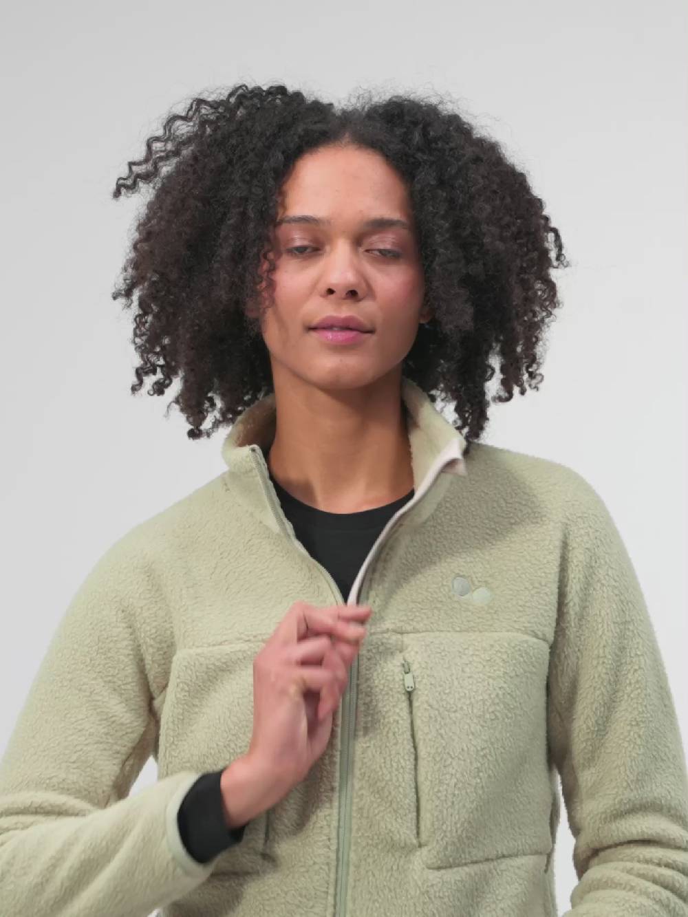 Pinqponq Fleece Jacket - Reed Olive (Female) JETZT KAUFEN