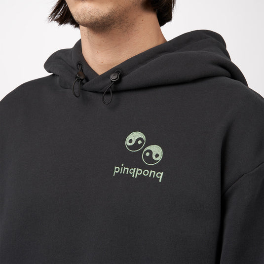 Pinqponq Hoodie - Peat Black Yin Yang (Unisex) Neueste Stile