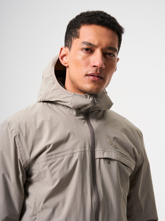 Pinqponq Hoodie Jacket - Cement Taupe (Male) Super Rabatt
