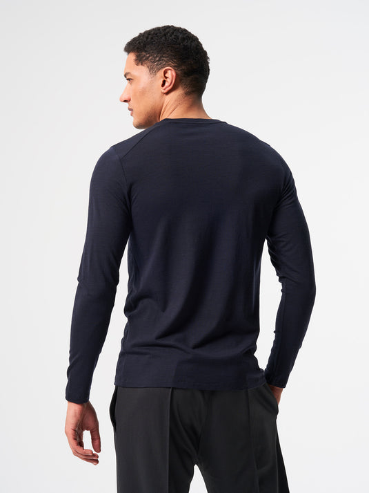 Pinqponq Longsleeve Merino - Sheep Navy (Male) Riesige Rabatte