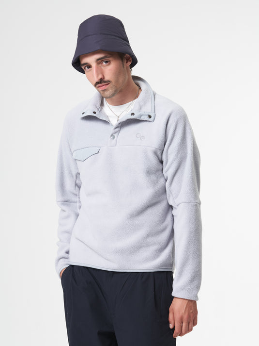 Pinqponq Fleece Pullover - Iced Grey (Unisex) Im Verkauf