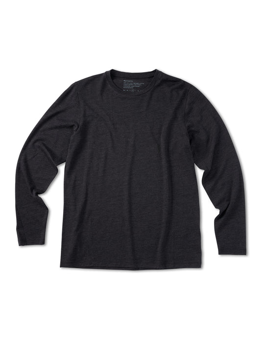 Pinqponq Longsleeve Merino - Dark Grey Melange (Male) 50% Rabatt für begrenzte Zeit