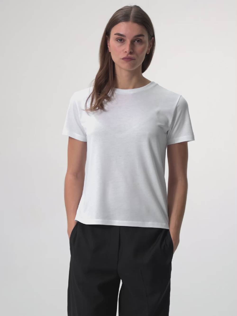 Pinqponq T-Shirt TENCEL™ - Wooden White (Female) Black Friday