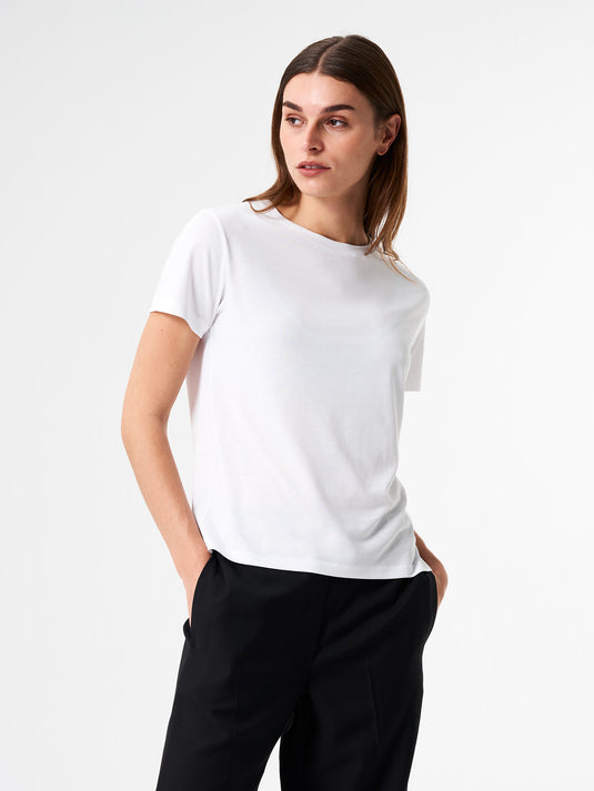 Pinqponq T-Shirt TENCEL™ - Wooden White (Female) Black Friday