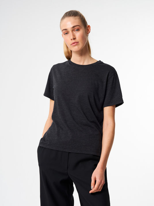 Pinqponq T-Shirt Merino - Dark Grey Melange (Female) Weihnachtsangebot