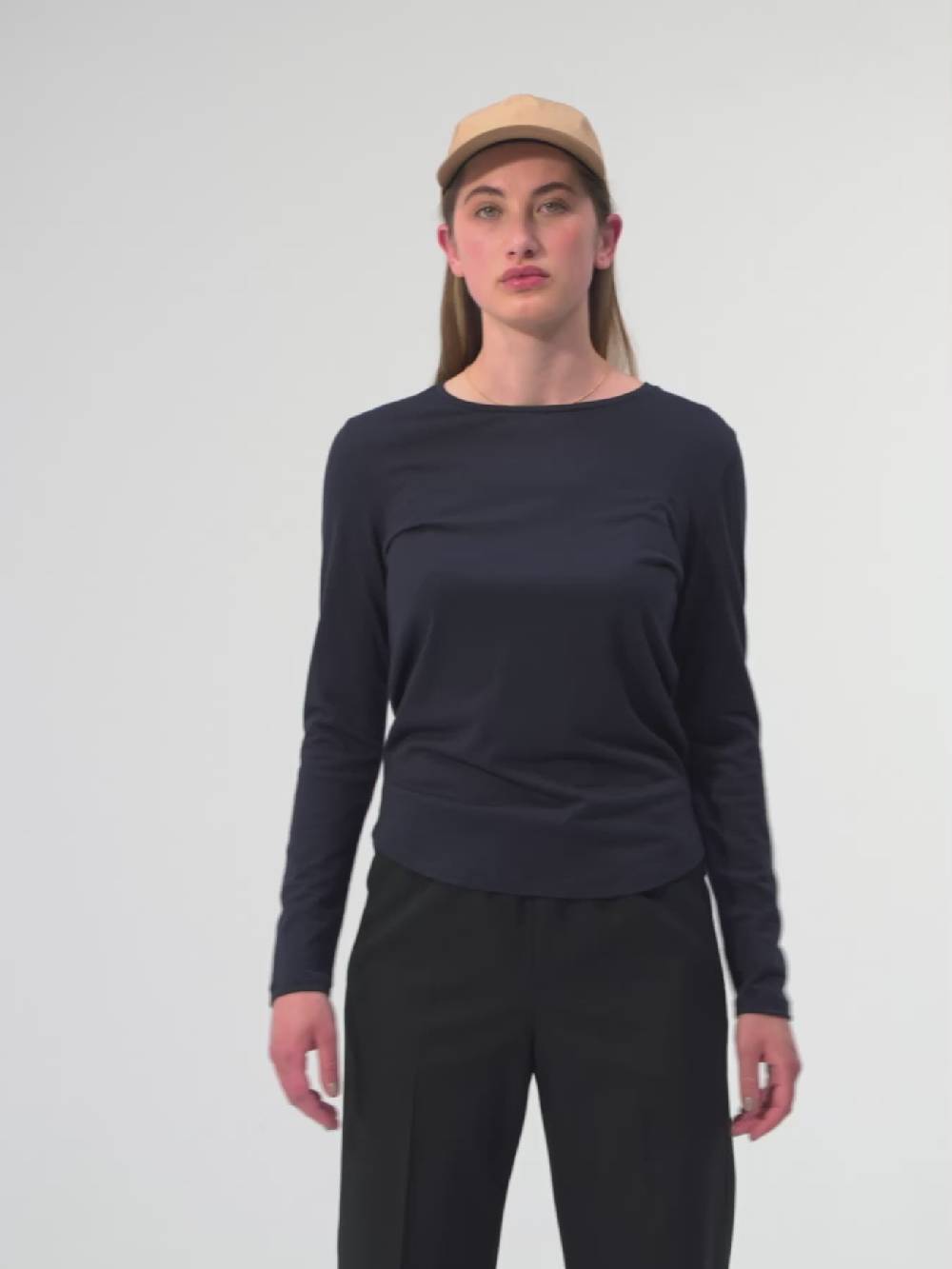 Pinqponq Longsleeve Merino - Sheep Navy (Female) Muttertagsangebot