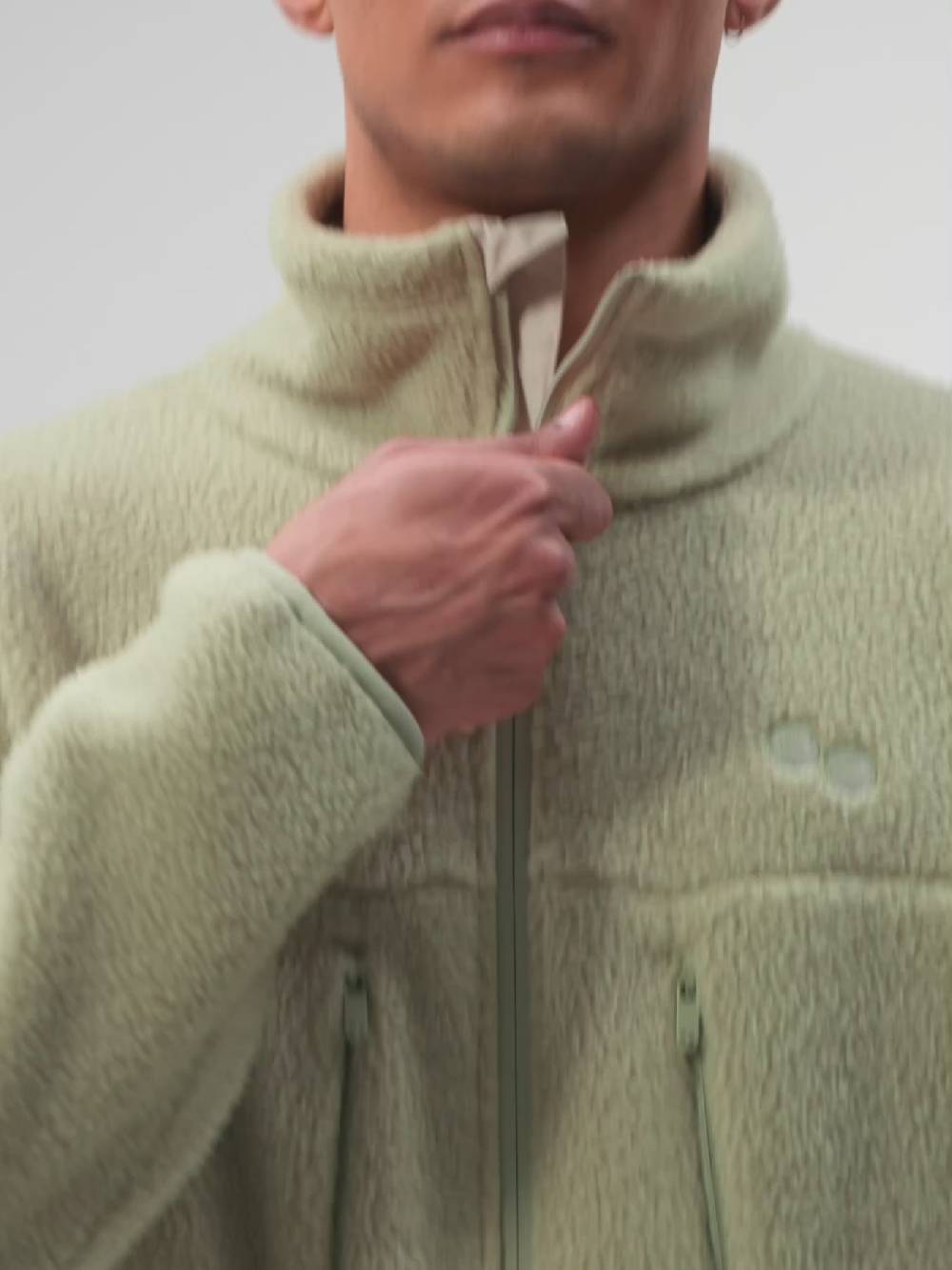 Pinqponq Fleece Jacket - Reed Olive (Male) Kostenlose Rückgabe