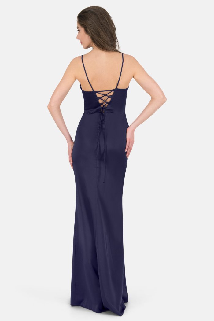 Prestije Satin Maxikleid mit Trägern Blitzangebot