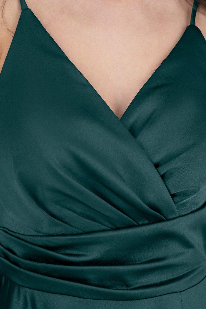Prestije Spaghetti Kleid drapiert mit Beinschlitz Bestseller