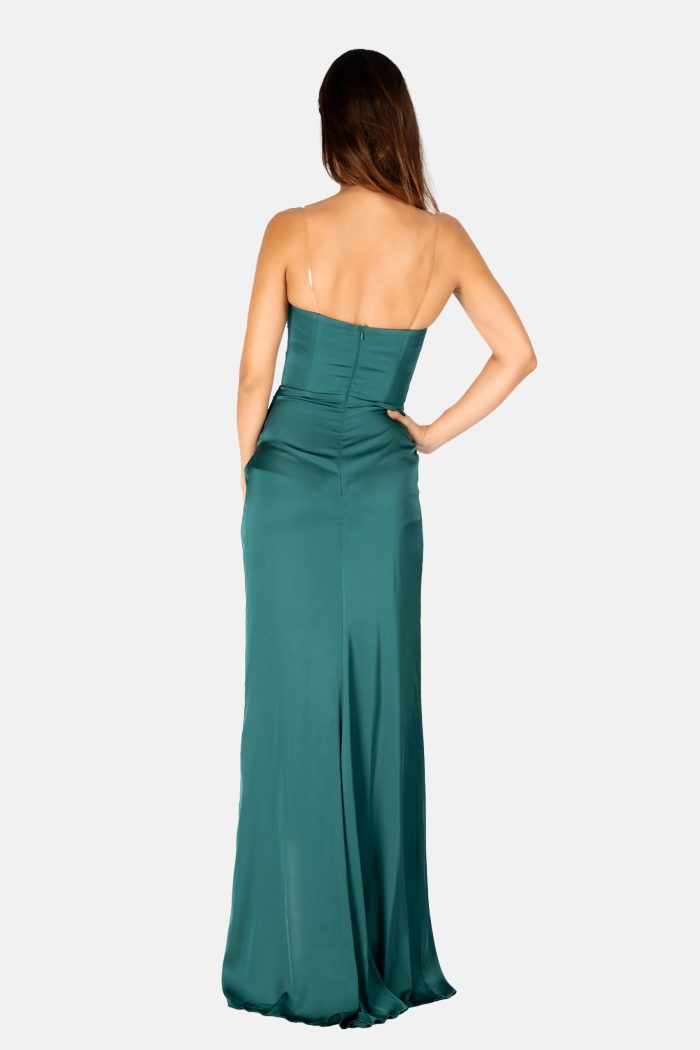 Prestije Maxikleid Satin mit Beinschlitz Saisonale Angebote